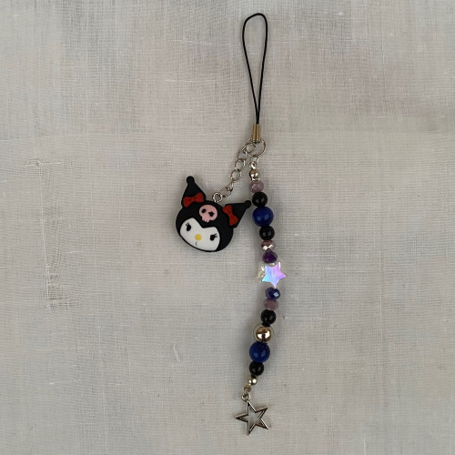 Kuromi phone charm