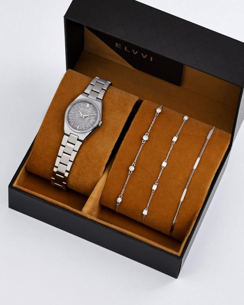 هدية نسائية كلاسيك ساعة واساور الفي اند كو