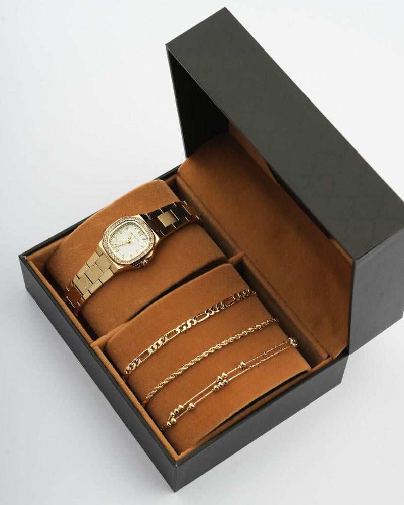 هدايا  نسائية الفي اند كو بتصميم أنيق ساعة واساور