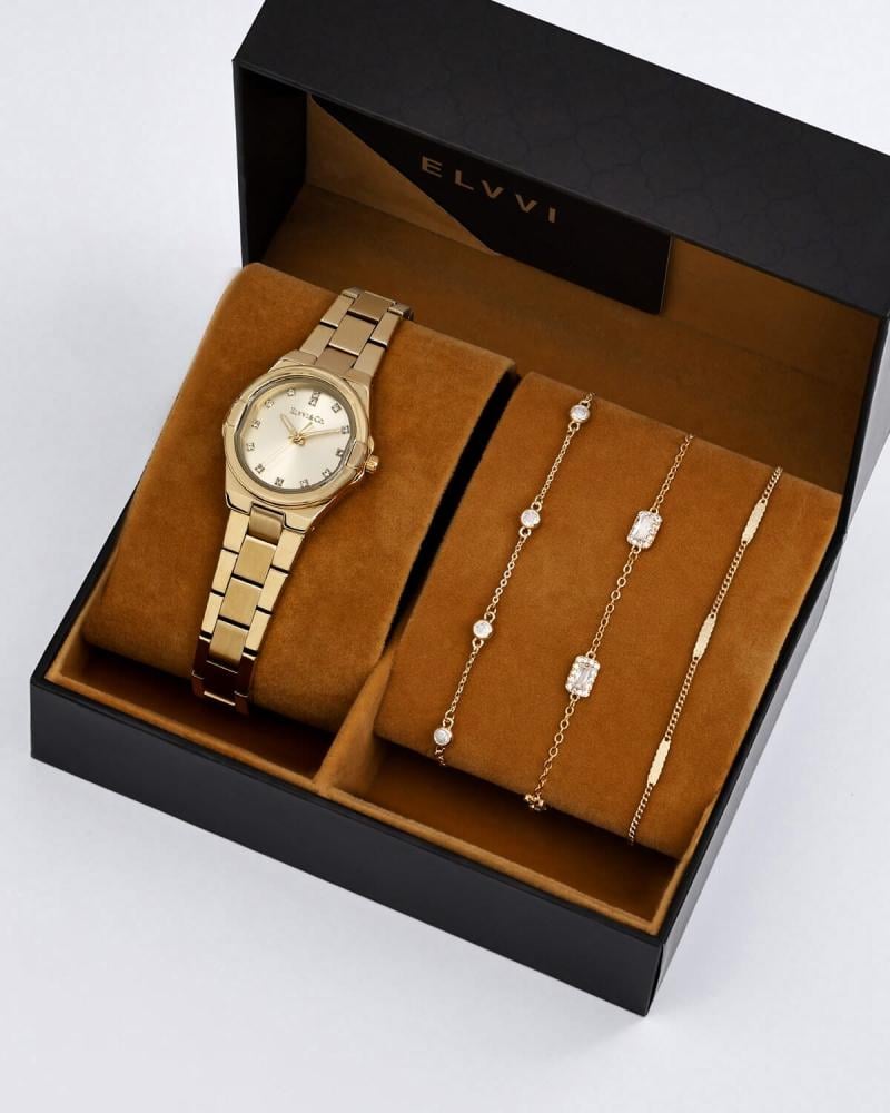 هدية نسائية ساعة واساور الفي اند كو