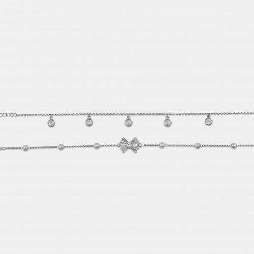 ‎ اسواره نسائية باللون الفضي بتصميم أنيق  |  SB108L1111