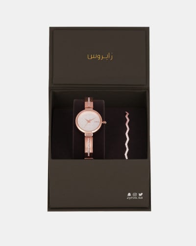 ‎ طقم هديه نسائي ساعة واسورة   |   SZAA006L101011