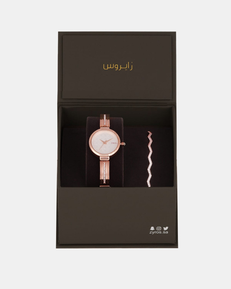 ‎ طقم هديه نسائي ساعة واسورة   |   SZAA006L101011