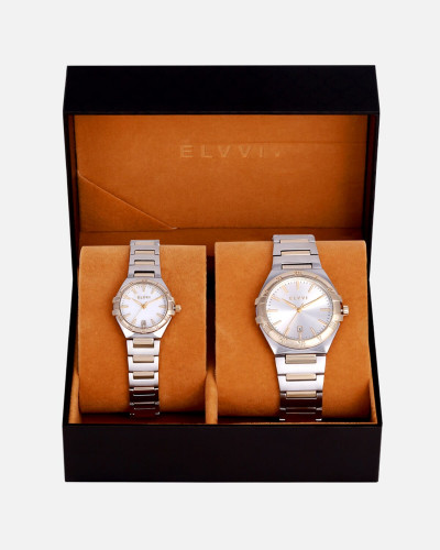 ‎ طقم الفي هدايا ساعة نسائيه ورجاليه  |  SLAS3132ML061106