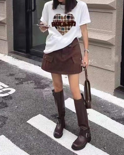 ‎ تي شيرت نسائي الفي اند كو باللون الأبيض