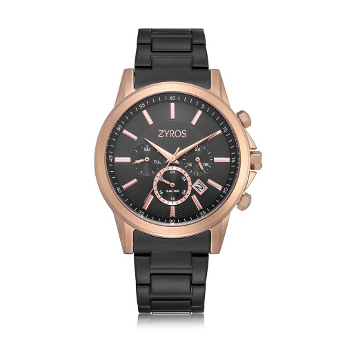 ‎ ساعة رجاليه بسير ستيل باللون الأسود   |   ZAS172M100202