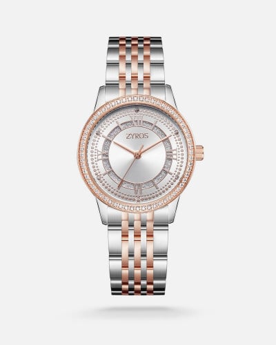 ‎ ساعة نسائيه ستيل بلون فضي وروز قولد   |   ZOS016L281128