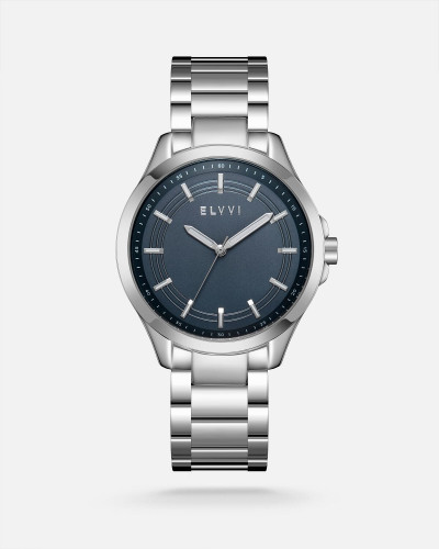 ساعة رجالية إلڤي ستيل باللون الفضي | LAS036M110211