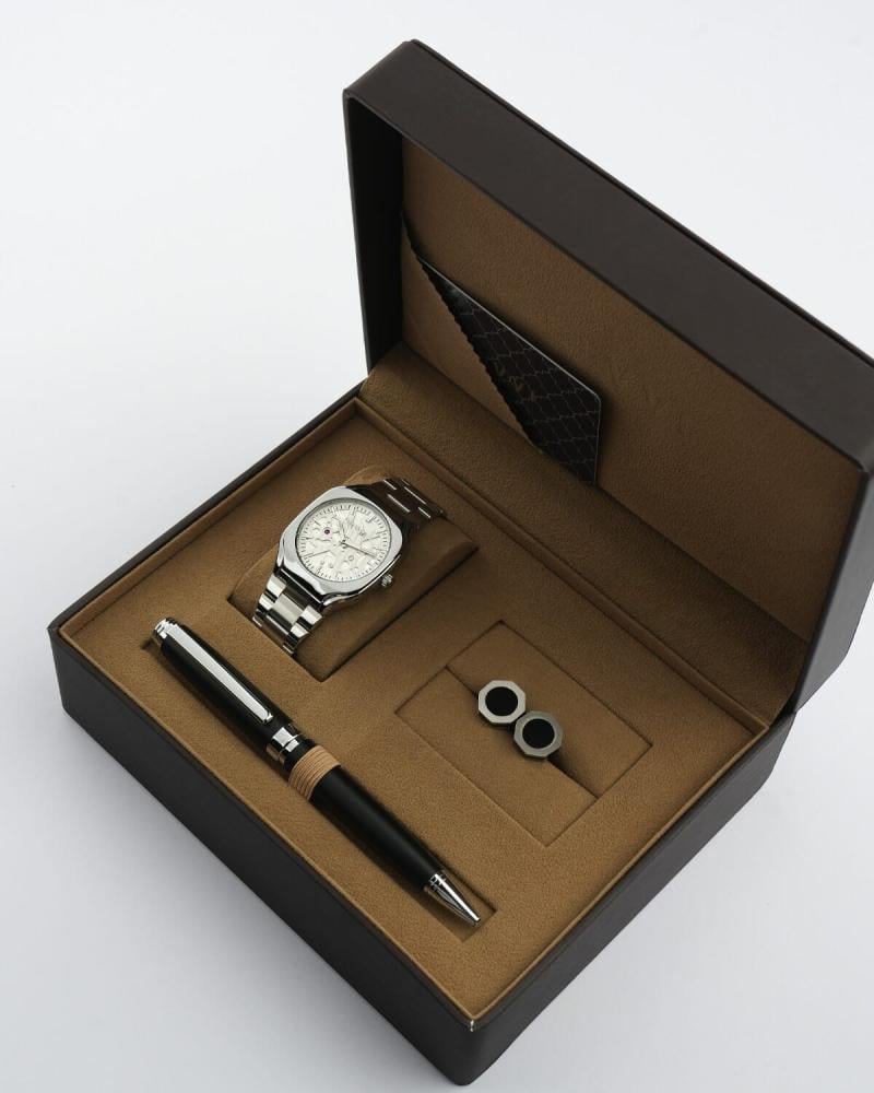 هدية رجالية الفي اند كو مميزة لكل الأوقات ساعة وكبك وقلم