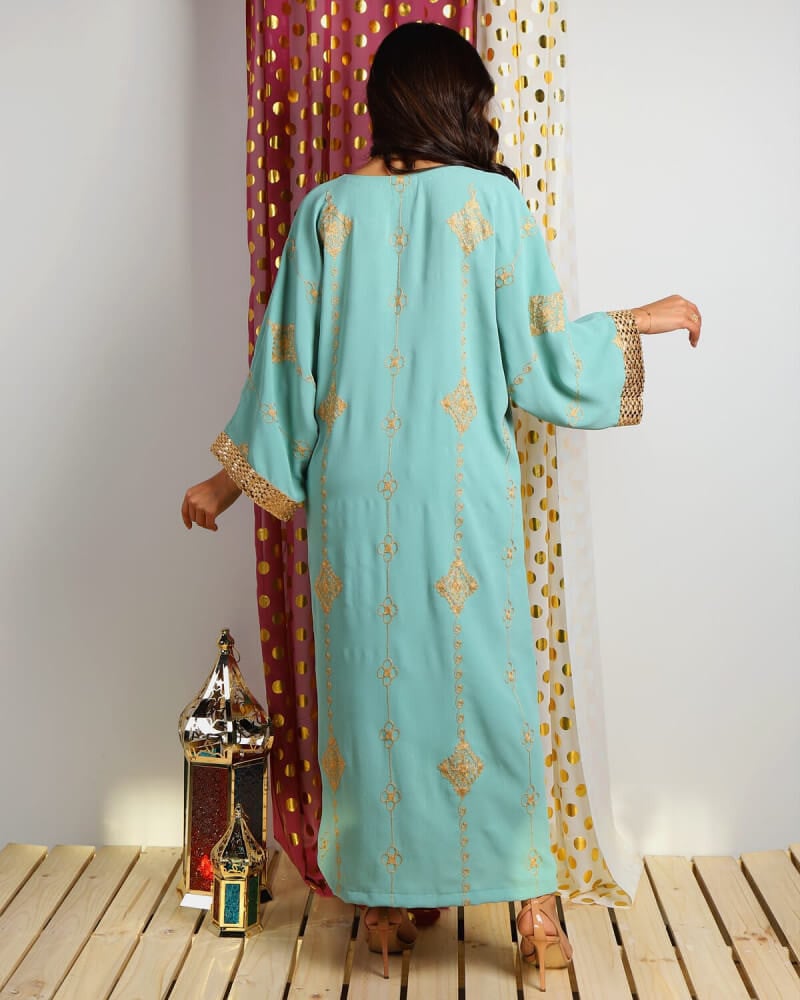 ‎ جلابية نسائية بتصميم أنيق من إلڤي    |   LVG012L3601-XL