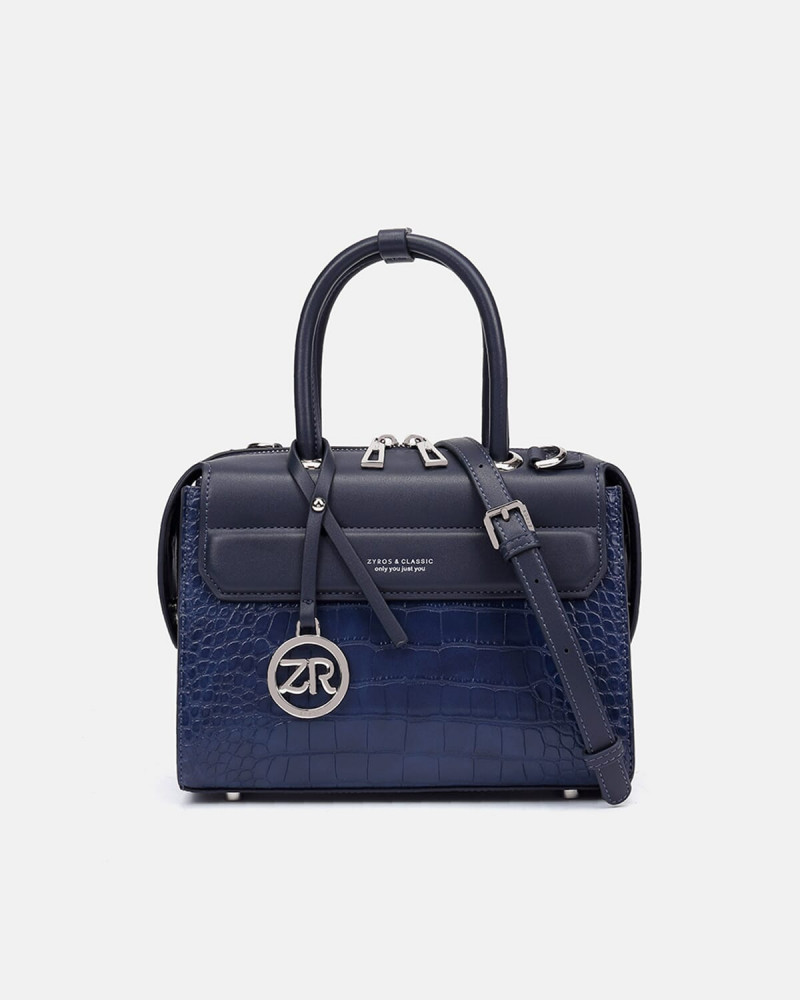 ‎ شنطة نسائية أنيقه من الجلد بلون أزرق   |   ZLH507L0511