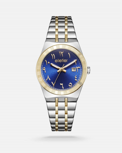 ‎ ساعة اليتير نسائيه من الستيل بلون ذهبي وفضي  |  TAA029L060506