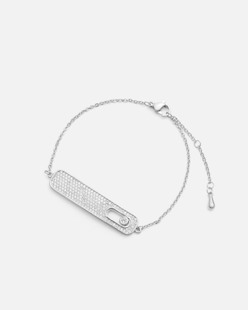 ‎ اسوارة نسائية بتصميم مميز بلون فضي   |   MJB058F1111