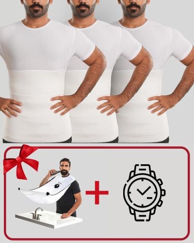 مشد رجالي نص كم تحت الثوب عدد 3 + هديتين مجاناً
