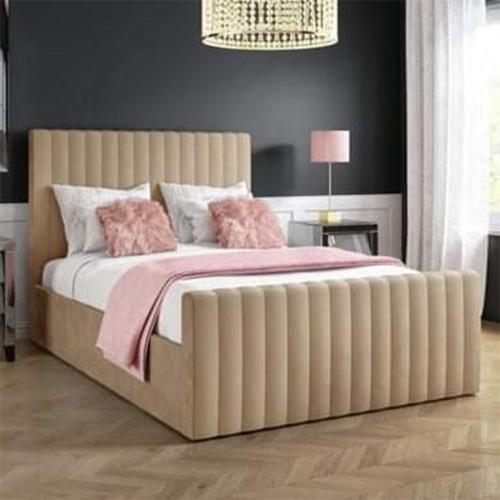 سرير MDF بألوان جذابة مع قماش مخمل