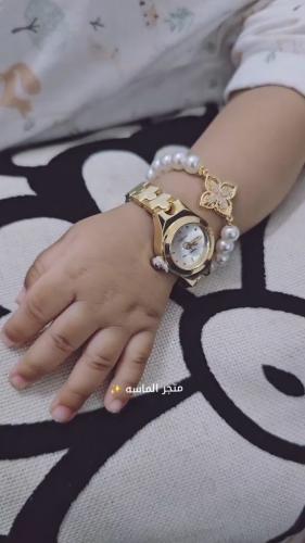 ساعة اطفال ومواليد بناتي مع اسوارة