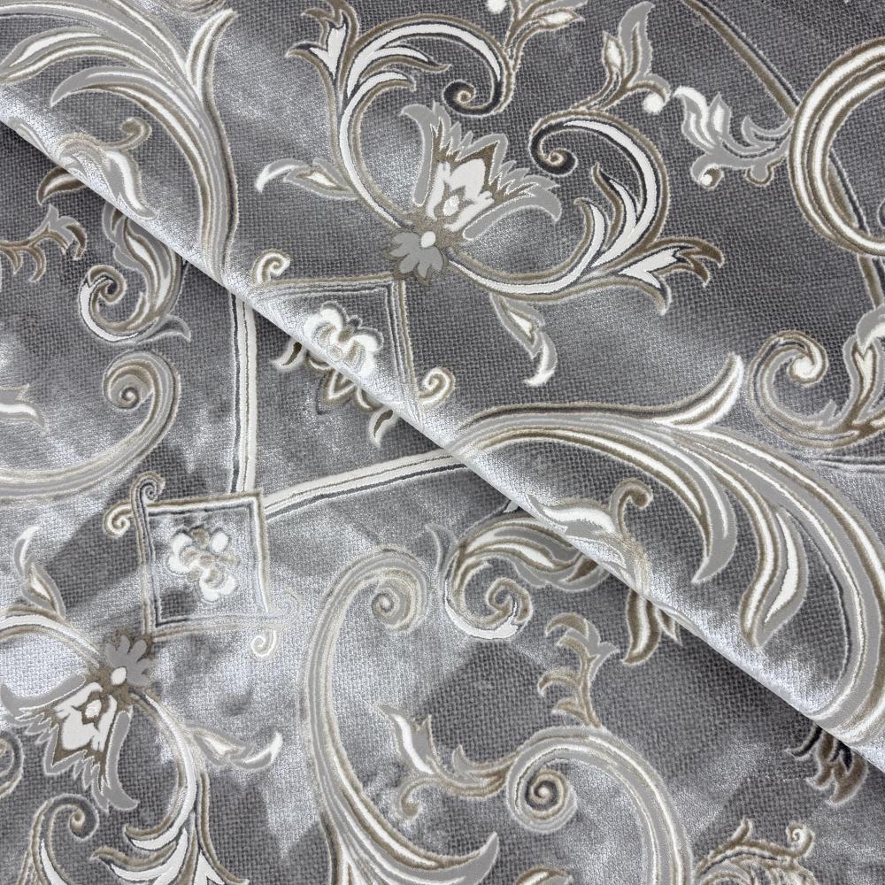 سجاد كلاسيك زعفران فاخر رمادي