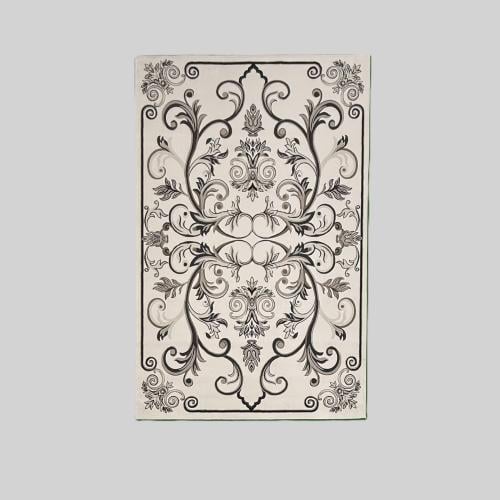 سجادة كاميلا ابيض رمادي