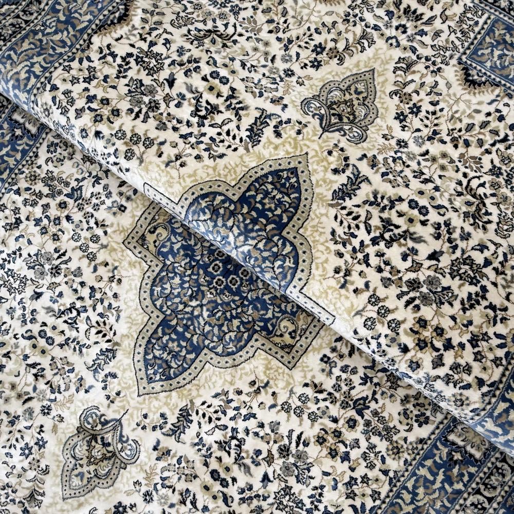 سجاد كلاسيك مخملي فاخر ازرق