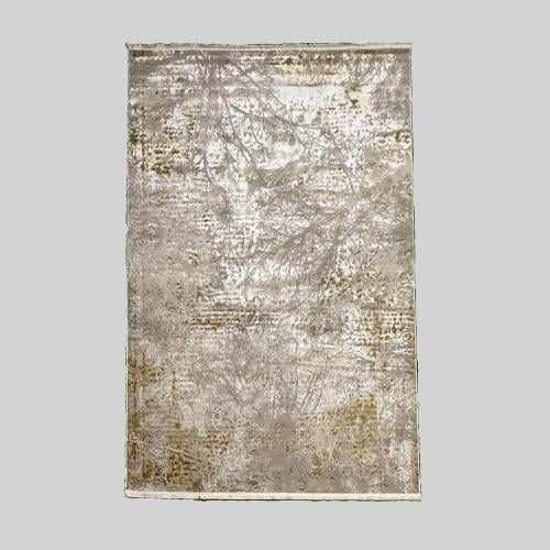 سجاد مودرن مموج فاخر عاجي/ذهبي