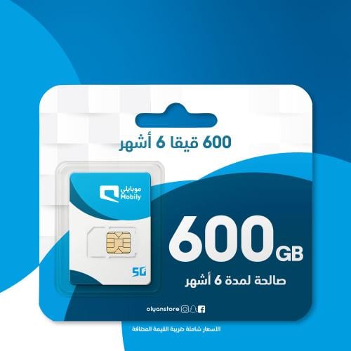 600 قيقا موبايلي 6 أشهر