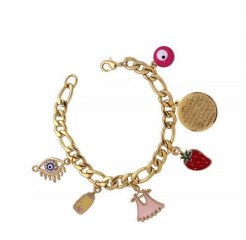 أسورة لون ذهبي غير قابل للصدأ