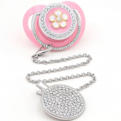 طقم تعليقة انيقة للمناسبات موديل وردة-وردي بدون لهاية