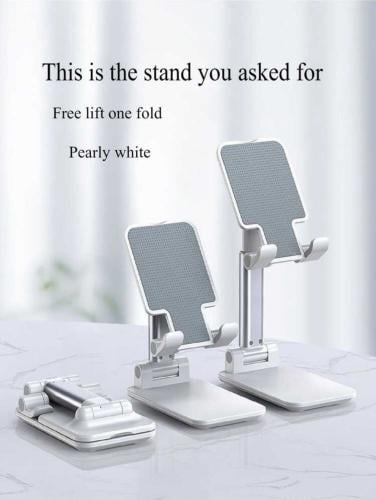 حامل جوال محمول للمشاهدة ستاند ابيض عملي قابل للطي