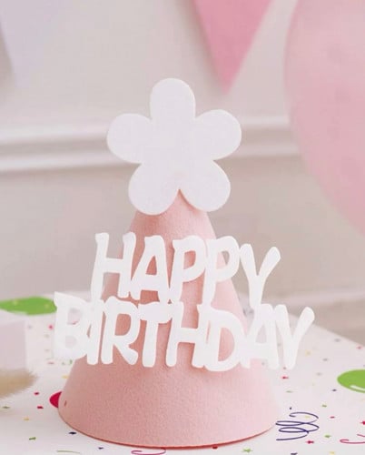 قبعة عيد ميلاد وردي