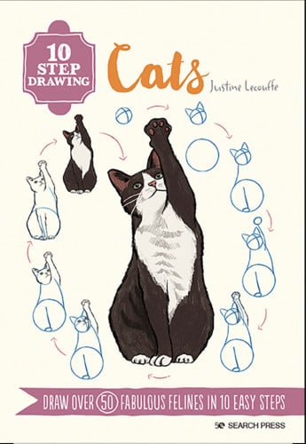 Ten Steps Drawings: Cats