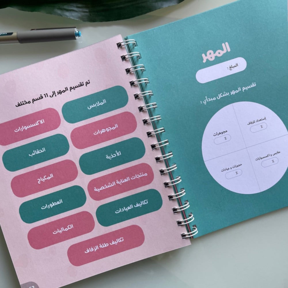 مفكرة تفاصيل الفرح لل عروسات