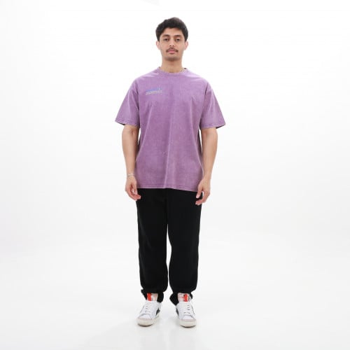 Purple Acid-Wash T-shirt