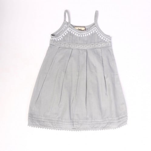SPAGHETTI DRESS - COTTON GREY