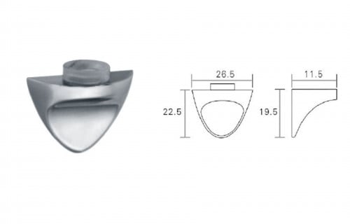 حامل زجاج لون كروم