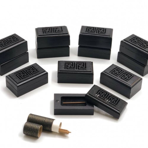 مبخرة أسود 7سم و20عود ند