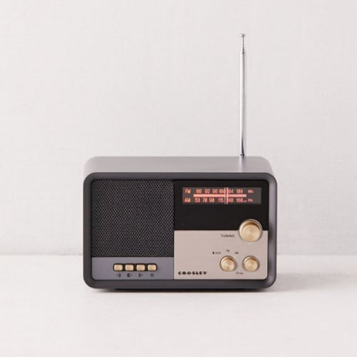 راديو من كروسلي - رمادي داكن .
