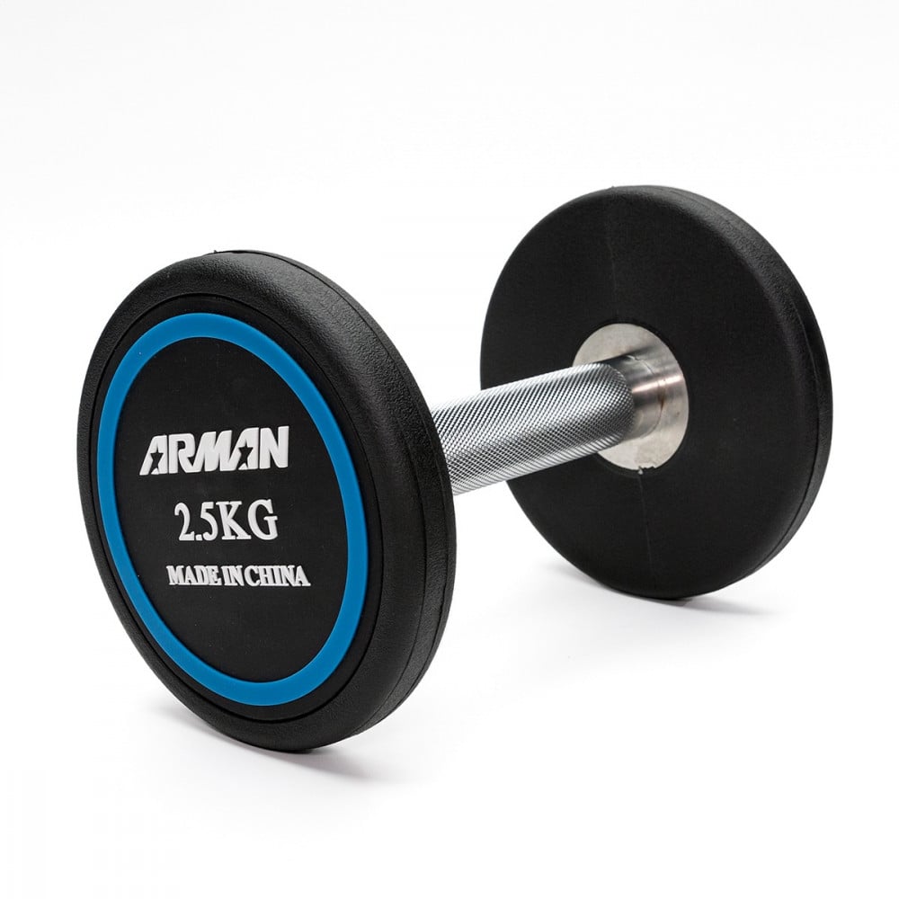 ارمان دنبل تدريب لتمارين رفع الاثقال 2.5 كيلو بمقبض معدني مريح - أسود - P1559-2.5KG