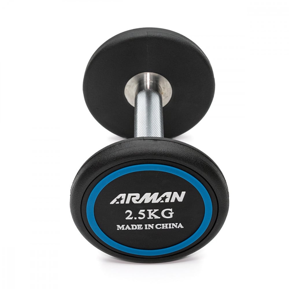 ارمان دنبل تدريب لتمارين رفع الاثقال 2.5 كيلو بمقبض معدني مريح - أسود - P1559-2.5KG