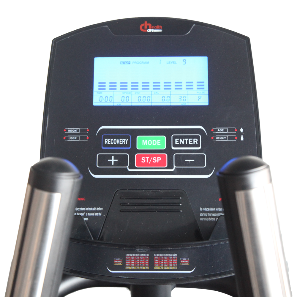 شاشة LCD لجهاز اليبتيكال تعرض السرعة والوقت والمسافة والسعرات الحراري