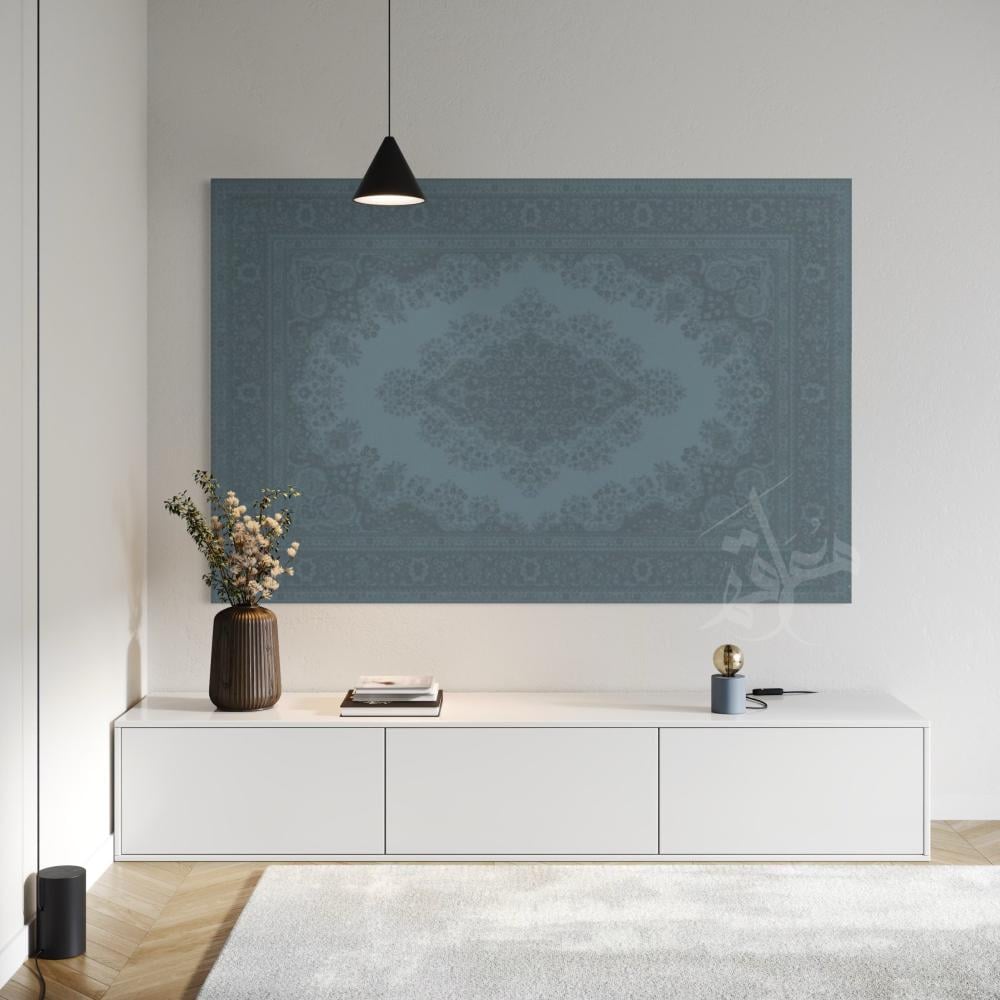 خلفية مخملية زرقاء بتصميم سجاد فاخر