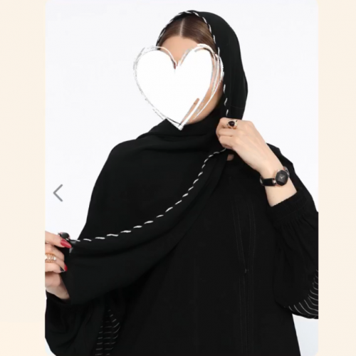 طرحة تطريز اسود
