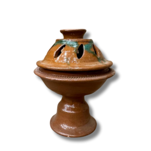 مبخرة فخار مطلية