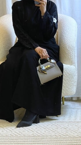 عباية تطريز اسود 2