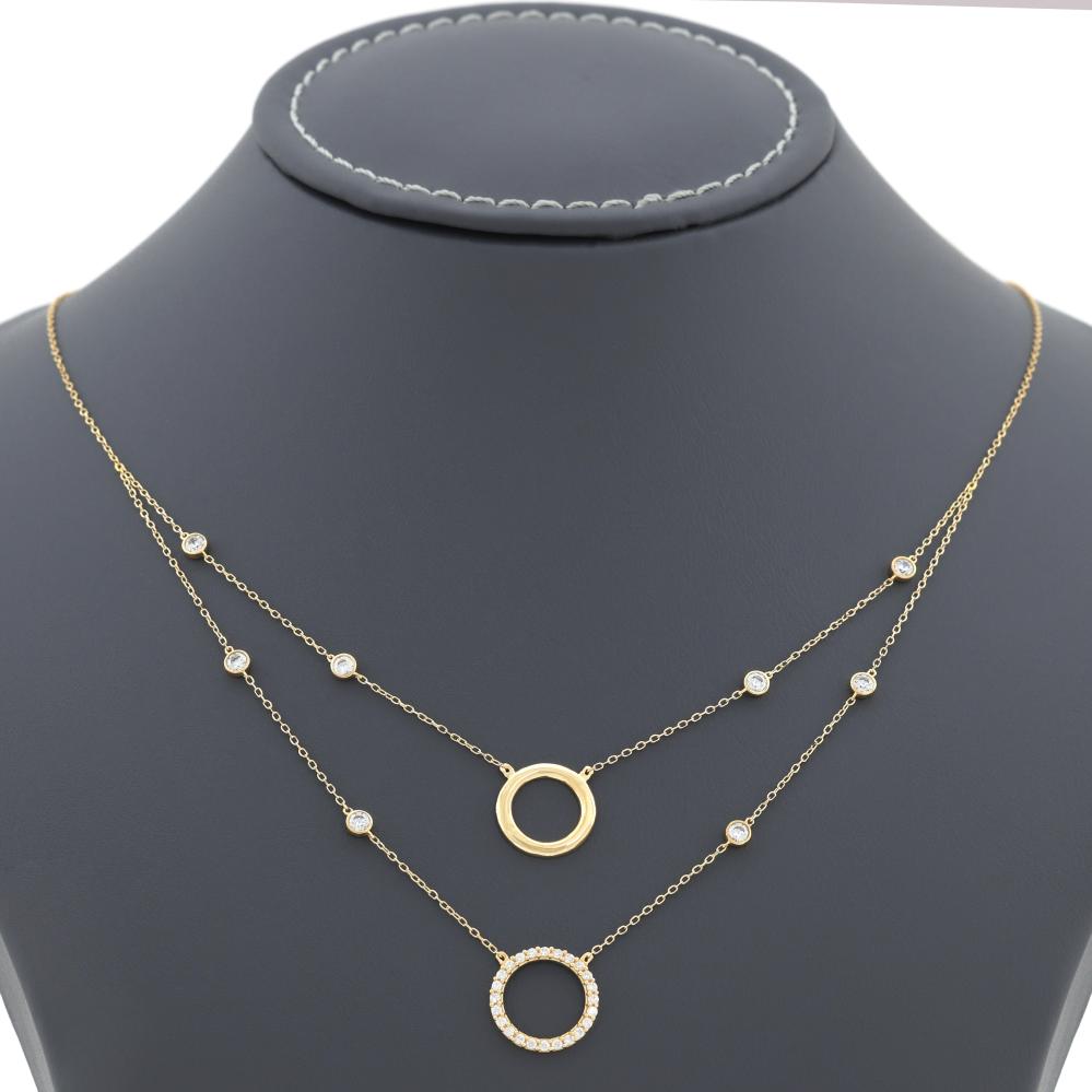 Two layer necklace sales