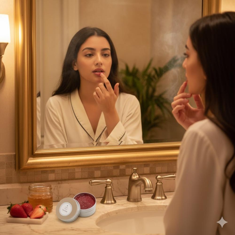 طريقة استخدام مقشر الشفايف