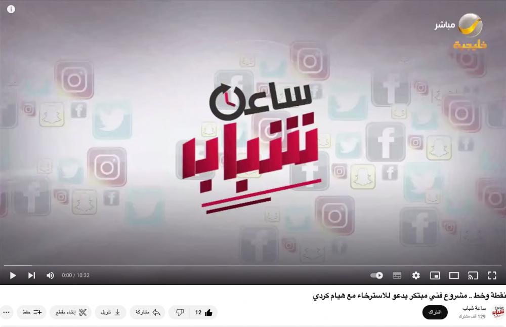 طلعنا في التلفزيون برنامج ( ساعة شباب ) ..