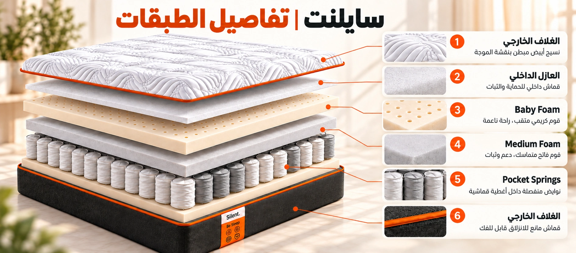 تفاصيل طبقات مرتبة سايلنت