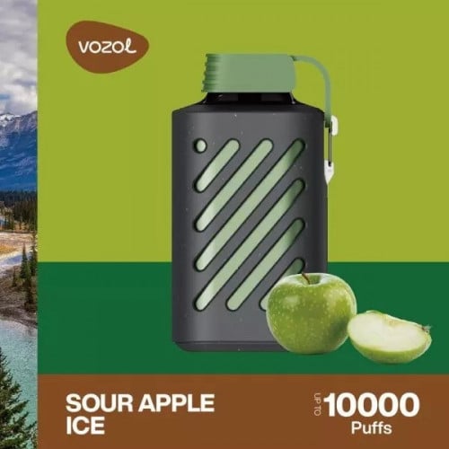 سحبة فوزول تفاح اخضر بارد 10000 سحبة vozol sour apple ice 10000