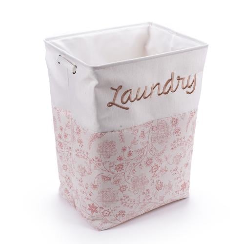 سلة غسيل أنيقة مزخرفة بكتابة "Laundry"