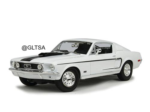 Ford Mustang GT Cobra Jet 1968 White 1:18 Maisto 3...